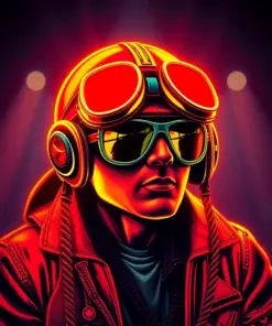 Realistic Neon Stage Aviators Paint By Numbers
