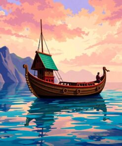 Realistic Neverland Lagoon Vessel Paint By Numbers