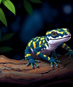 Realistic Nighttime Banded Gecko Paint By Numbers