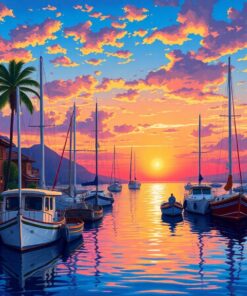 Harbor Sunset Paint Numbers