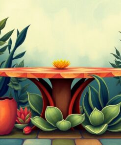 Realistic Nouveau Agave Table Paint By Numbers