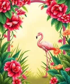 Flamingo Arch Paint Numbers