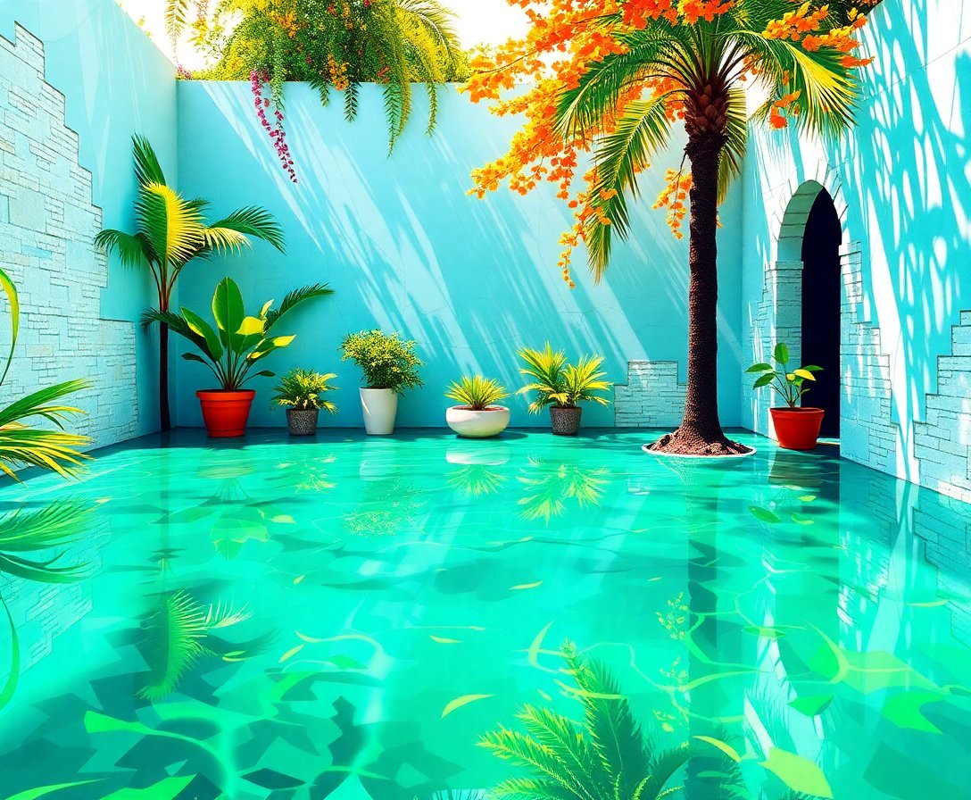 realistic-oasis-emerald-pool-paint-by-numbers-kit