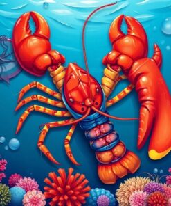 Realistic Ocean Floor Lobster Paint By Numbers