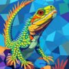 Reptile Cubism Paint Numbers