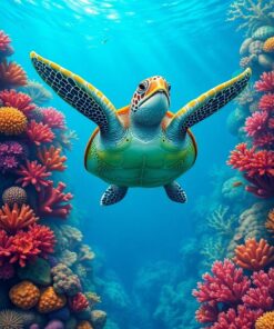 Turtle Glide Paint Numbers