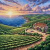Realistic Oceanfront Wine Estate Paint By Numbers