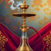 Realistic Ornate Brass Hookah Paint By Numbers