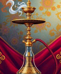 Realistic Ornate Brass Hookah Paint By Numbers