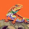 Realistic Outback Lizard Paint By Numbers