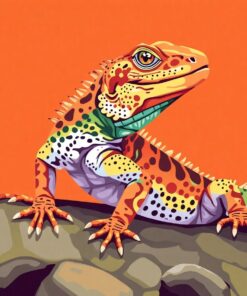 Realistic Outback Lizard Paint By Numbers