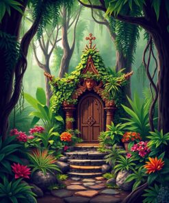 Jungle Shrine Paint Numbers