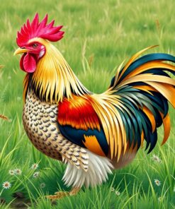 Pasture Cockerel Paint Numbers