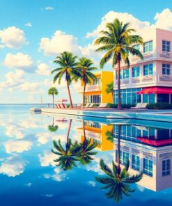 Beach Reflection Paint Numbers