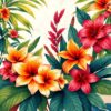 Tropical Floral Paint Numbers