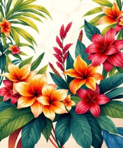 Tropical Floral Paint Numbers