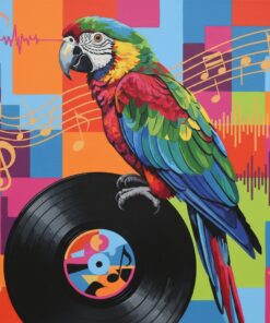 Realistic Parrot Vinyl Label Paint By Numbers