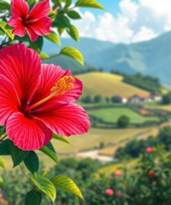 Pastoral Hibiscus Paint Numbers