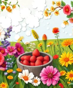 Realistic Pasture Floral Snack Paint By Numbers