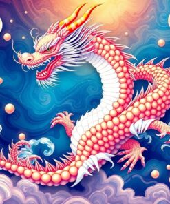 Realistic Pearl Ocean Dragon Paint By Numbers