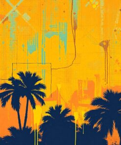 Palm Silhouette Paint Numbers