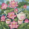 Realistic Pink Lotus Tea Paint By Numbers