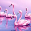 Realistic Pink Waterfowl Art Paint By Numbers