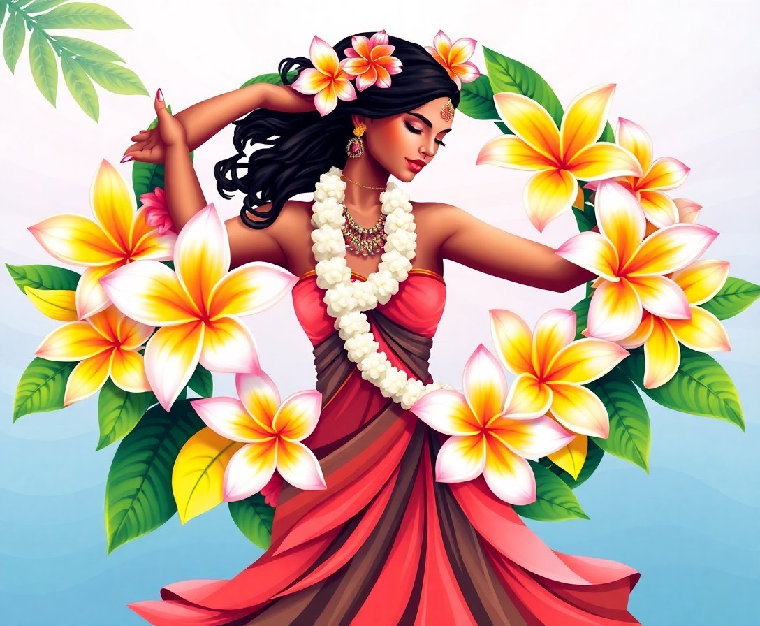 realistic-plumeria-dancer-wreath-paint-by-numbers-kit