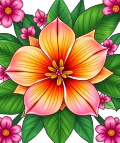 Blossom Pattern Paint Numbers