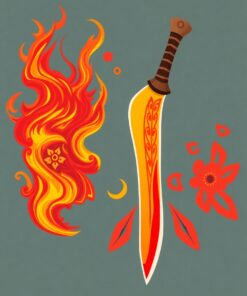 Fire Knife Paint Numbers