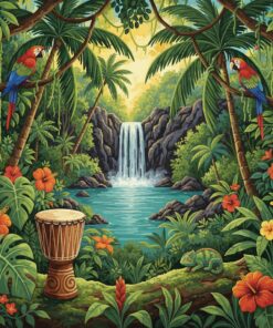Realistic Polynesian Jungle Rhythm Paint By Numbers