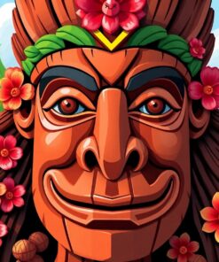 Realistic Polynesian Wooden Idol Paint By Numbers