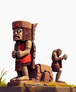 Realistic Pre Columbian Effigy Paint By Numbers