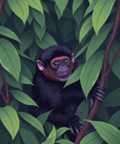 Primate Leaves Paint Numbers