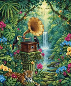 Realistic Rainforest Phonograph Paint By Numbers