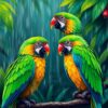 Storm Parrots Paint Numbers