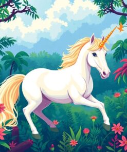 Realistic Rainforest Unicorn Discovery Paint By Numbers
