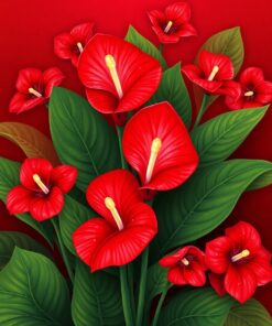 Anthurium Romance Paint Numbers