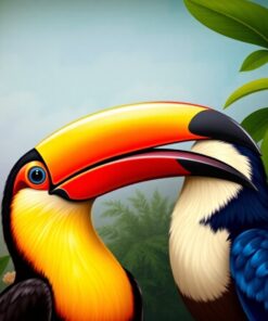 Toucan Encounter Paint Numbers