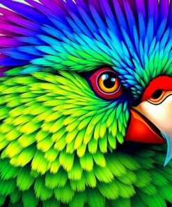 Realistic Resplendent Quetzal Portrait Paint By Numbers