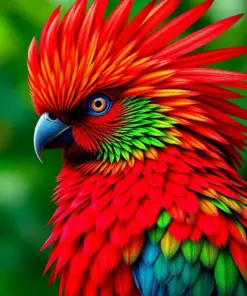 Realistic Resplendent Quetzal Portrait Paint By Numbers