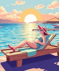 Realistic Retro Bay Sunbather Paint By Numbers