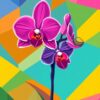 Cubist Orchids Paint Numbers