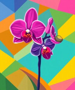 Cubist Orchids Paint Numbers
