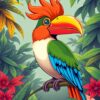 Jungle Bird Paint Numbers