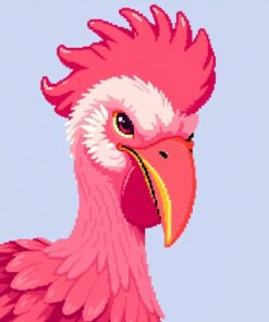 Pink Fowl Paint Numbers