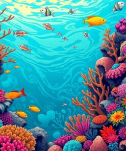 Realistic Retro Reef Explorer Paint By Numbers