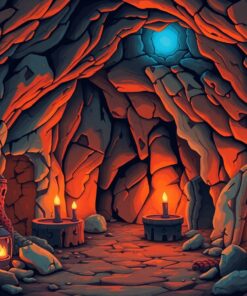 Realistic Retro Ritual Cavern Paint By Numbers