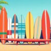 Retro Surfboards Paint Numbers