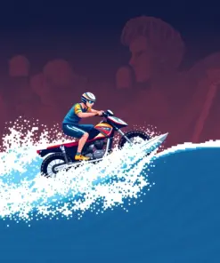 Realistic Retro Wave Rider Paint By Numbers